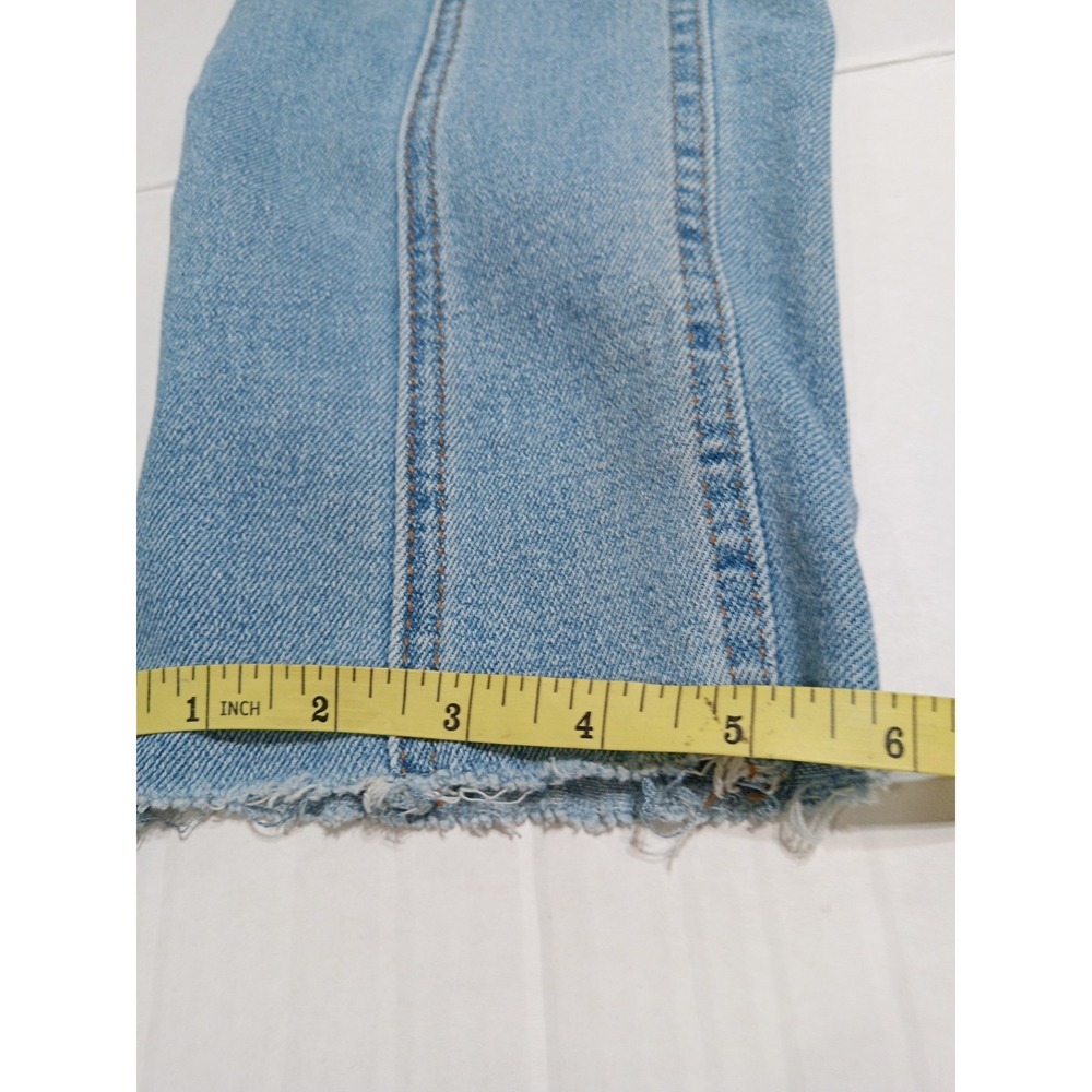 SONG Mom Jeans High Rise7/28 Light Wash Blue / Stretchy Excellent - Picture 14 of 16
